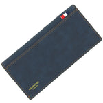 MenBense Portafoglio uomo opaco Portafoglio uomo lungo moda grande capacità, Navy Blue, Black, Dark Brown, Light Brown