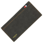 MenBense Portafoglio uomo opaco Portafoglio uomo lungo moda grande capacità, Navy Blue, Black, Dark Brown, Light Brown