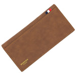 MenBense Portafoglio uomo opaco Portafoglio uomo lungo moda grande capacità, Navy Blue, Black, Dark Brown, Light Brown
