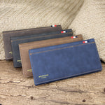 MenBense Portafoglio uomo opaco Portafoglio uomo lungo moda grande capacità, Navy Blue, Black, Dark Brown, Light Brown
