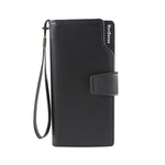 Menbense Fashion Business Simple Handbag PU Portafoglio uomo di grande capacità, Black, Dark Brown