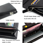 Menbense Fashion Business Simple Handbag PU Portafoglio uomo di grande capacità, Black, Dark Brown