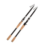 Canna da pesca telescopica in carbonio a sezione corta, 1.8m, 2.1m, 2.4m, 2.7m, 3.0m