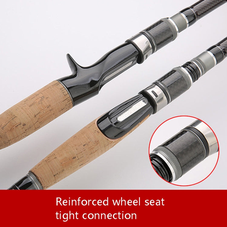 Canna da pesca telescopica in carbonio a sezione corta, 1.8m, 2.1m, 2.4m, 2.7m, 3.0m