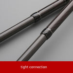 Canna da pesca telescopica in carbonio a sezione corta, 1.8m, 2.1m, 2.4m, 2.7m, 3.0m