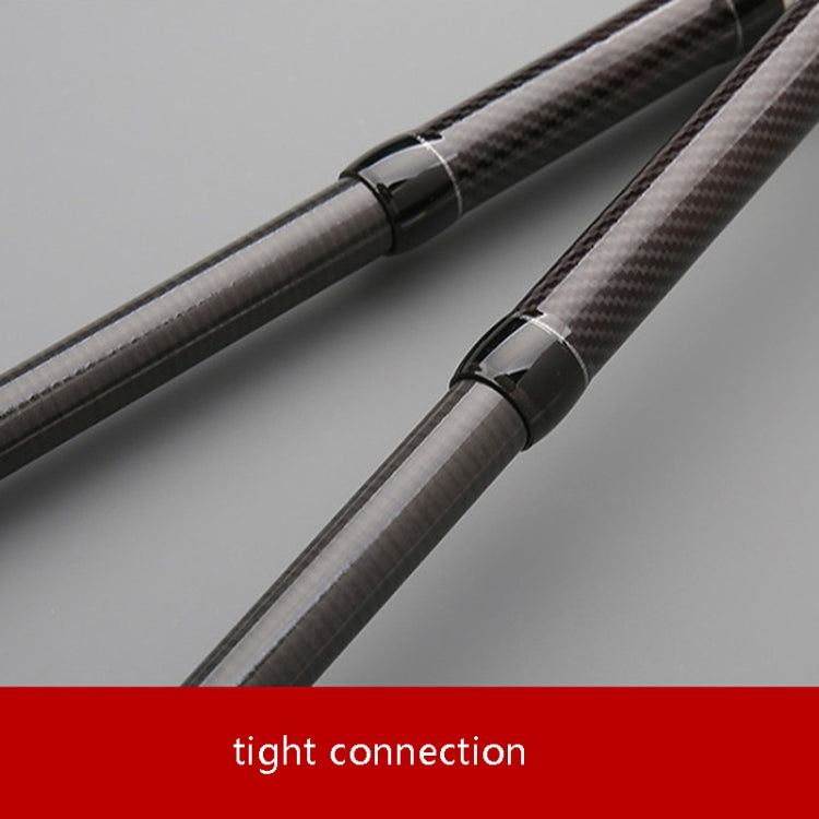 Canna da pesca telescopica in carbonio a sezione corta, 1.8m, 2.1m, 2.4m, 2.7m, 3.0m