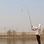 Canna da pesca telescopica in carbonio a sezione corta, 1.8m, 2.1m, 2.4m, 2.7m, 3.0m