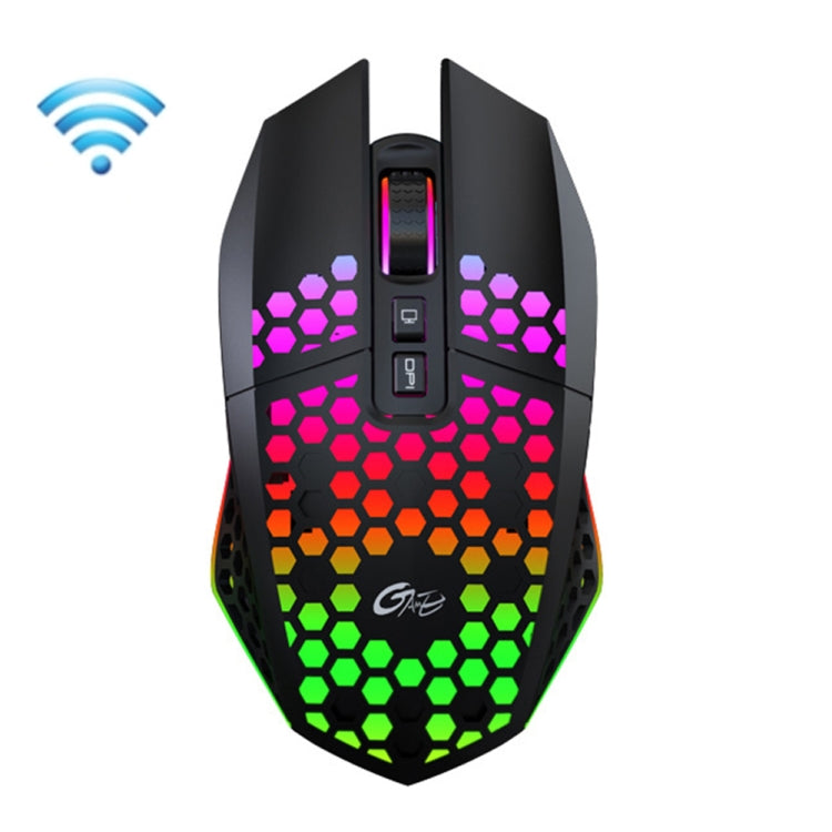 FMOUSE X801 8 tasti 1600 DPI Mouse da ufficio luminoso cavo, stile:, Black Wireless Rechargeable, White Wireless Rechargeable, Black Wired, White Wired