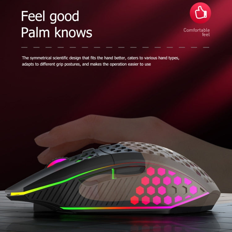 FMOUSE X801 8 tasti 1600 DPI Mouse da ufficio luminoso cavo, stile:, Black Wireless Rechargeable, White Wireless Rechargeable, Black Wired, White Wired