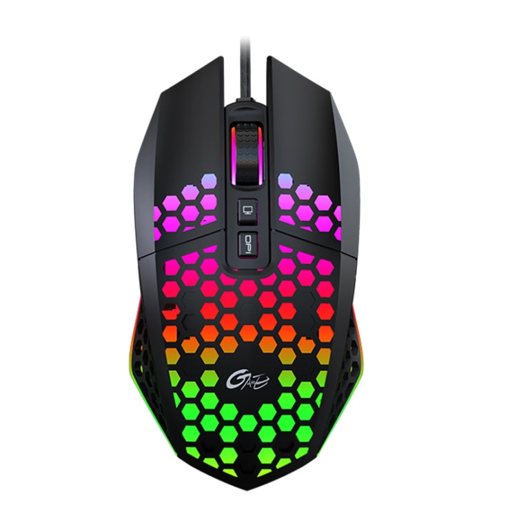 FMOUSE X801 8 tasti 1600 DPI Mouse da ufficio luminoso cavo, stile:, Black Wireless Rechargeable, White Wireless Rechargeable, Black Wired, White Wired