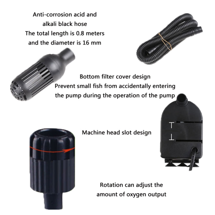 Pompa silenziosa per ossigenazione del filtro dell'acquario multifunzionale, spina CN, JP-500G 6W, JP-700G 12W, JP-900G 20W, JP-1100G 25W, JP-1500G 45W