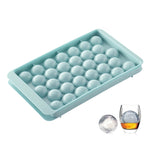 5 pezzi 33 stampo rotondo per hockey su ghiaccio con coperchio scatola per ghiaccio piccolo vassoio per ghiaccio in marmo, Large  Blue, Large Pink, Small Blue, Small Pink