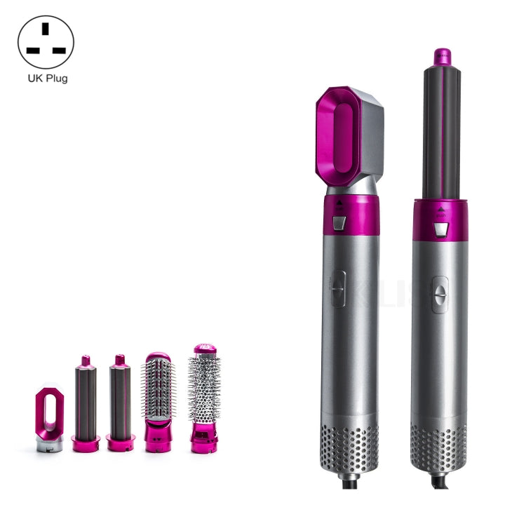 Pettine ad aria calda 5 in 1 Raddrizzamento automatico Asciugacapelli a doppio uso, Silver+Rose Red(EU Plug), Silver+Rose Red(US Plug), Silver+Rose Red(UK Plug), Silver+Rose Red(AU Plug), Black(EU Plug), Black(US Plug), Black(UK Plug), Black(AU Plug)