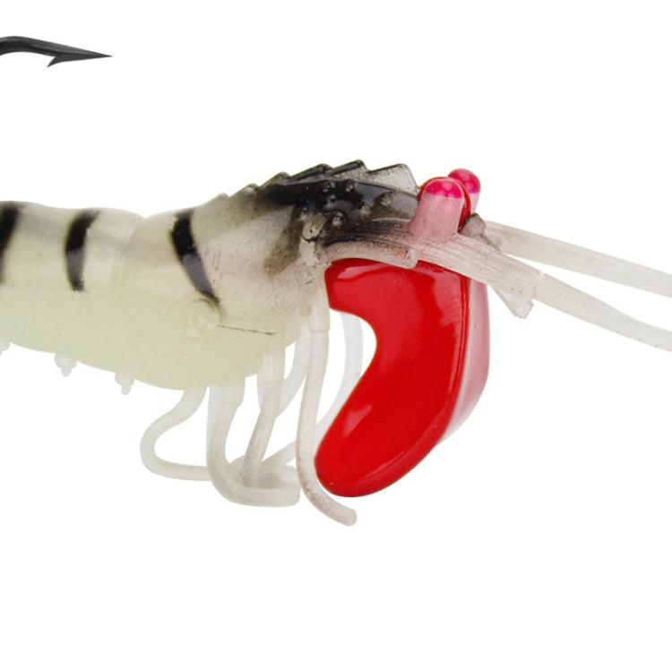 Multi-sezione Testa di piombo Soft Shrimp Esca finta Esca per la pesca in mare d'acqua dolce, 5 Color / Set