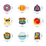 2 set 200 fogli adesivi graffiti adesivi colorati in vinile impermeabile VSCO, Graffiti Stickers