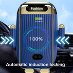Supporto per telefono per caricabatterie wireless per auto S18 15W, Black, Red, Blue, Green, Black With Suction Cup Bracket, Red  With Suction Cup Bracket, Blue  With Suction Cup Bracket, Green  With Suction Cup Bracket