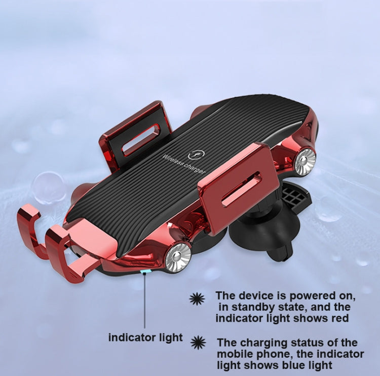 X343 15W Car Wireless Charger Smart Induction Cup Phone Holder