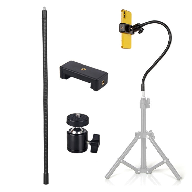 Accessori per treppiede per tubo di prolunga per staffa per trasmissione in diretta da 40 cm, stile:, Only Hose, Hose + PTZ, Hose+PTZ+Phone Clip, Hose+PTZ+Rotatable Phone Clip