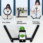 Supporto da tavolo per smartphone con base in metallo