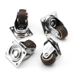 4 PCS Stendibiancheria da tavolo pieghevole Ruota in TPE ad asse singolo mobile a fondo piatto, 1 inch, 1.25 inch, 1.5 inch, 2 inch