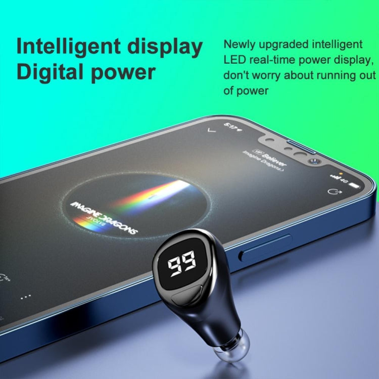Auricolare Bluetooth F6 Mini Invisible con Display Digitale