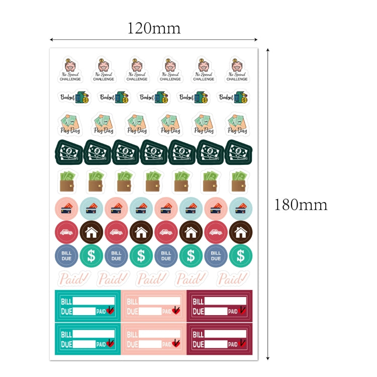 2 Set Planner Sticker Business Fitness Day Theme Planning Sticker, Planner Sticker