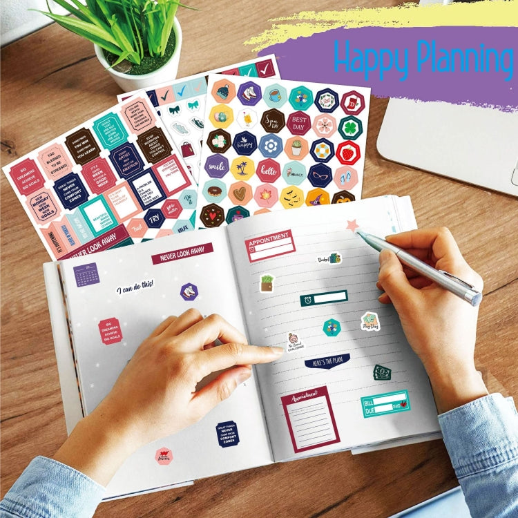 2 Set Planner Sticker Business Fitness Day Theme Planning Sticker, Planner Sticker
