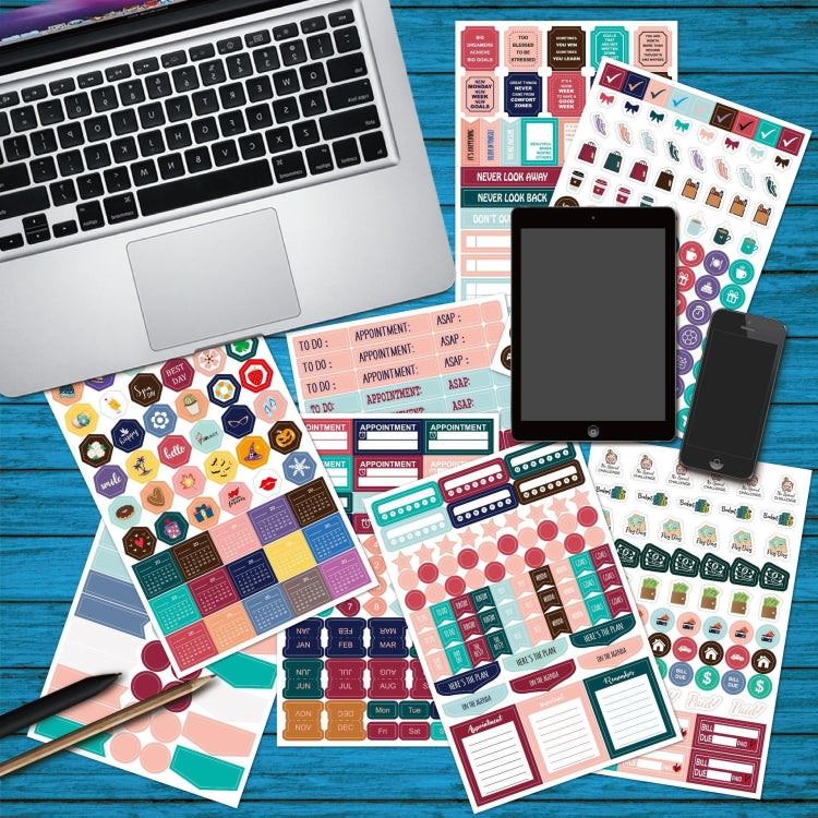 2 Set Planner Sticker Business Fitness Day Theme Planning Sticker, Planner Sticker