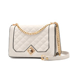 6382 Borsa con catena a rombo diagonale monospalla, 6382 (White), 6382 (Khaki), 6382 (Light Grey), 6382 (Black), 6382 (Light Green), 6382 (Pink), 6382 (Dark Red)