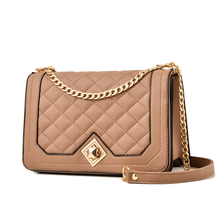 6382 Borsa con catena a rombo diagonale monospalla, 6382 (White), 6382 (Khaki), 6382 (Light Grey), 6382 (Black), 6382 (Light Green), 6382 (Pink), 6382 (Dark Red)