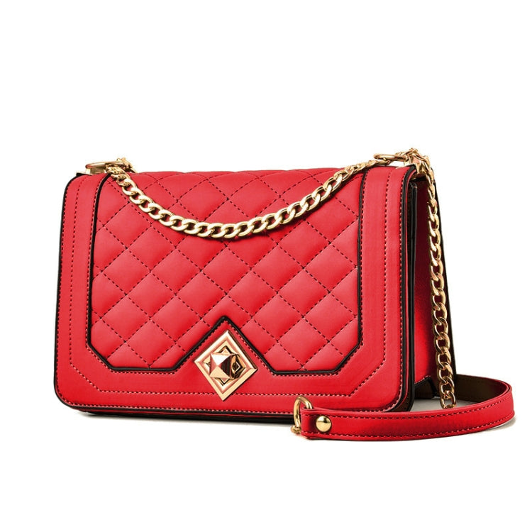 6382 Borsa con catena a rombo diagonale monospalla, 6382 (White), 6382 (Khaki), 6382 (Light Grey), 6382 (Black), 6382 (Light Green), 6382 (Pink), 6382 (Dark Red)