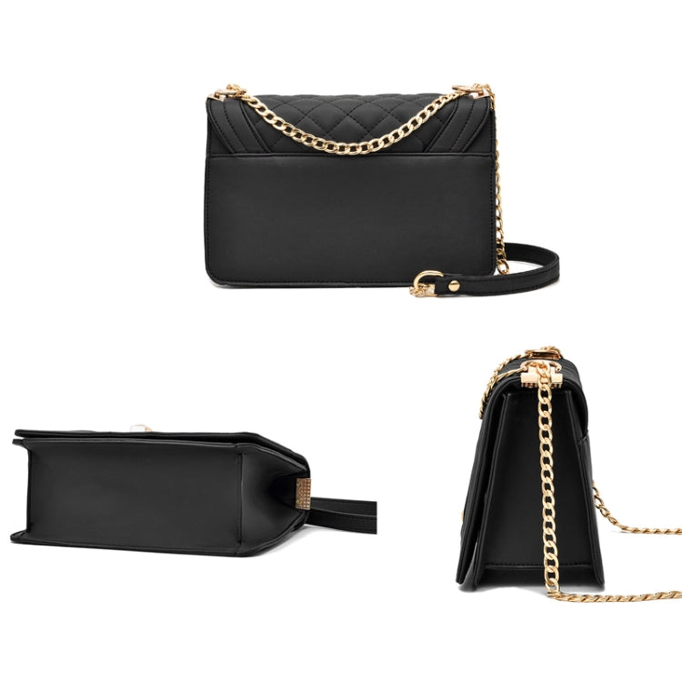6382 Borsa con catena a rombo diagonale monospalla, 6382 (White), 6382 (Khaki), 6382 (Light Grey), 6382 (Black), 6382 (Light Green), 6382 (Pink), 6382 (Dark Red)
