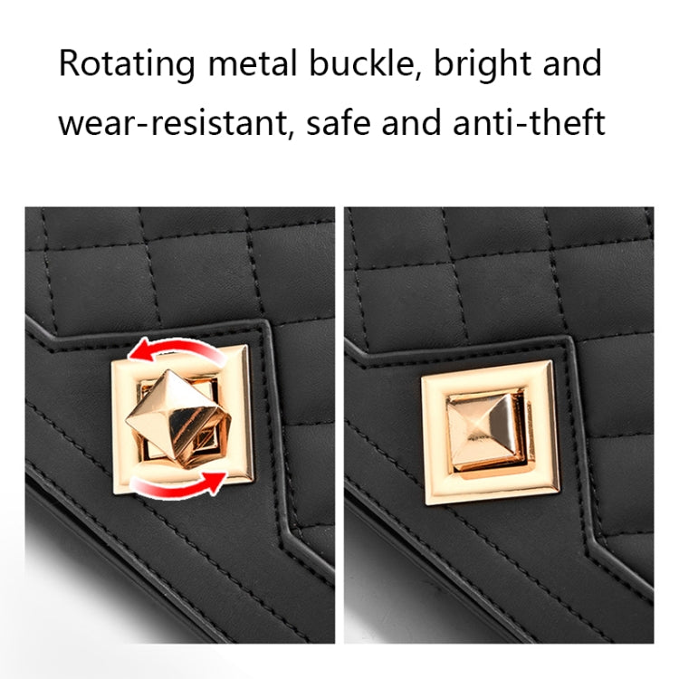 6382 Borsa con catena a rombo diagonale monospalla, 6382 (White), 6382 (Khaki), 6382 (Light Grey), 6382 (Black), 6382 (Light Green), 6382 (Pink), 6382 (Dark Red)