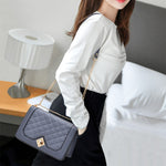 6382 Borsa con catena a rombo diagonale monospalla, 6382 (White), 6382 (Khaki), 6382 (Light Grey), 6382 (Black), 6382 (Light Green), 6382 (Pink), 6382 (Dark Red)