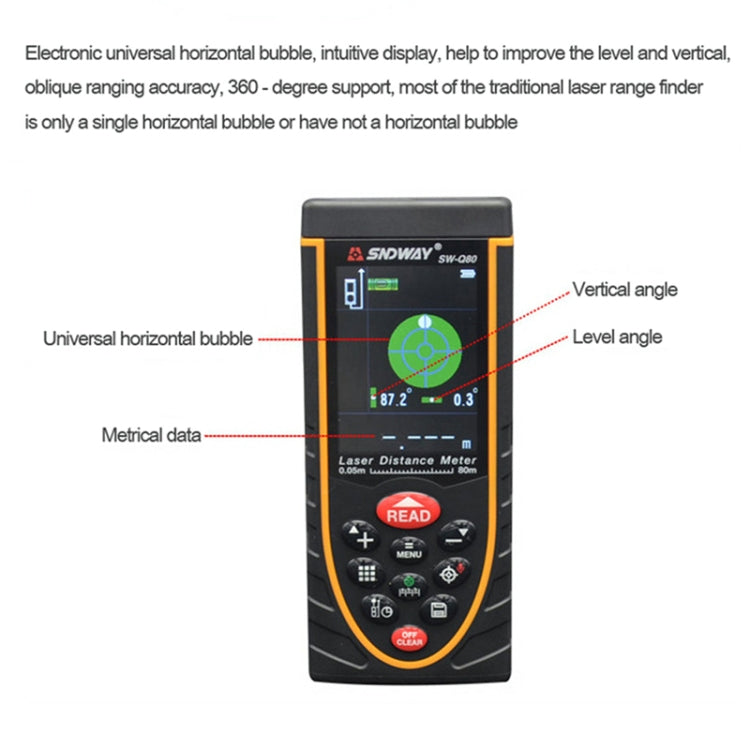 Telemetro laser SNDWAY con Bluetooth e doppia alimentazione