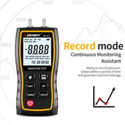 Manometro differenziale digitale portatile per test di pressione negativa, SNDWAY SW-512A, SNDWAY SW-512B, SNDWAY SW-512C