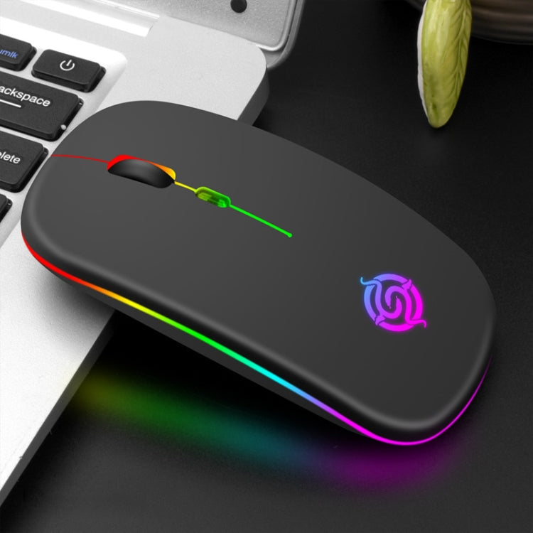 K-Snake BM110 Mouse Bluetooth senza fili con effetti di luce RGB, Black, Silver, White, Rose Gold