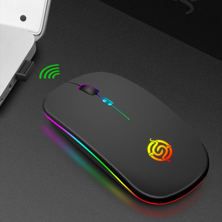 K-Snake BM110 Mouse Bluetooth senza fili con effetti di luce RGB, Black, Silver, White, Rose Gold