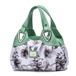 722 Borsa da donna in morbida pelle, Green handle Lily, Green Handle Rose, White Handle Green Flower, White Handle Red Flower, White Handle Purple Flower, Black Handle Green Flower, Black Handle Red Flower, Black Handle Purple Flower                   ...