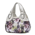 722 Borsa da donna in morbida pelle, Green handle Lily, Green Handle Rose, White Handle Green Flower, White Handle Red Flower, White Handle Purple Flower, Black Handle Green Flower, Black Handle Red Flower, Black Handle Purple Flower                   ...