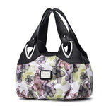 722 Borsa da donna in morbida pelle, Green handle Lily, Green Handle Rose, White Handle Green Flower, White Handle Red Flower, White Handle Purple Flower, Black Handle Green Flower, Black Handle Red Flower, Black Handle Purple Flower                   ...