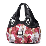 722 Borsa da donna in morbida pelle, Green handle Lily, Green Handle Rose, White Handle Green Flower, White Handle Red Flower, White Handle Purple Flower, Black Handle Green Flower, Black Handle Red Flower, Black Handle Purple Flower                   ...