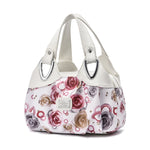 722 Borsa da donna in morbida pelle, Green handle Lily, Green Handle Rose, White Handle Green Flower, White Handle Red Flower, White Handle Purple Flower, Black Handle Green Flower, Black Handle Red Flower, Black Handle Purple Flower                   ...