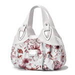 722 Borsa da donna in morbida pelle, Green handle Lily, Green Handle Rose, White Handle Green Flower, White Handle Red Flower, White Handle Purple Flower, Black Handle Green Flower, Black Handle Red Flower, Black Handle Purple Flower                   ...