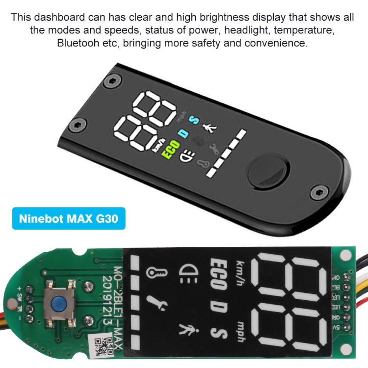 Strumento display digitale per scooter elettrico per Ninebot MAX G30, For Ninebot MAX G30