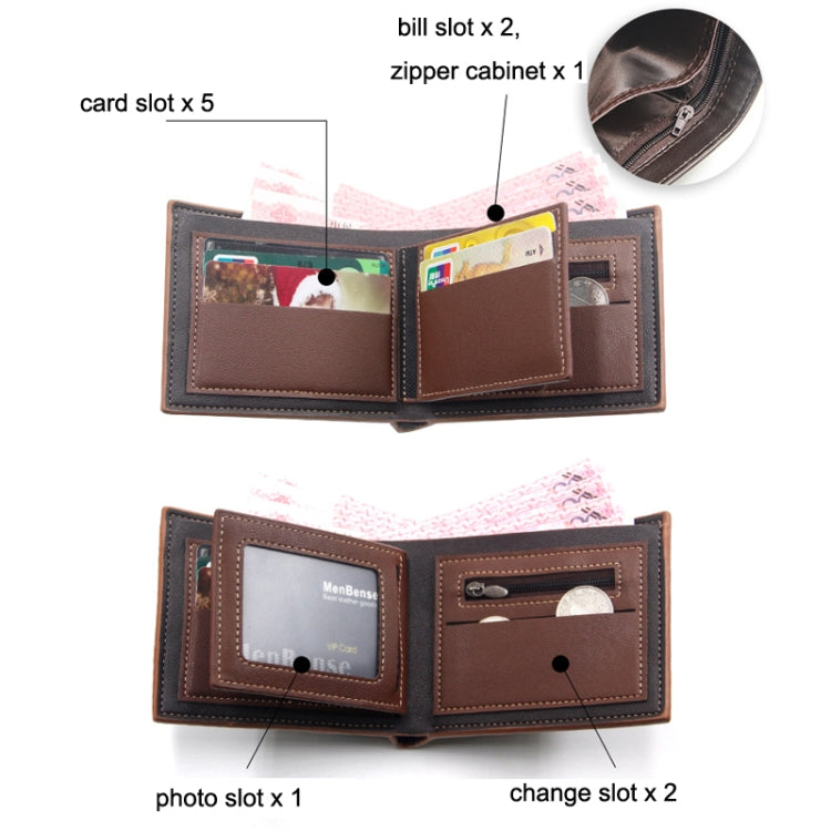 Menbense Hot Stamping Hinge Short Matte Multi-Card Portafoglio maschile di grande capacità, D3301-4 Black, D3301-4 Light Brown, D3301-4 Dark Brown, D3301-5 Black, D3301-5 Light Brown, D3301-5 Dark Brown