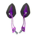 Modifica specchietto retrovisore per moto in lega di alluminio, Silver, Black, Red, Gold, Green, Blue, Purple