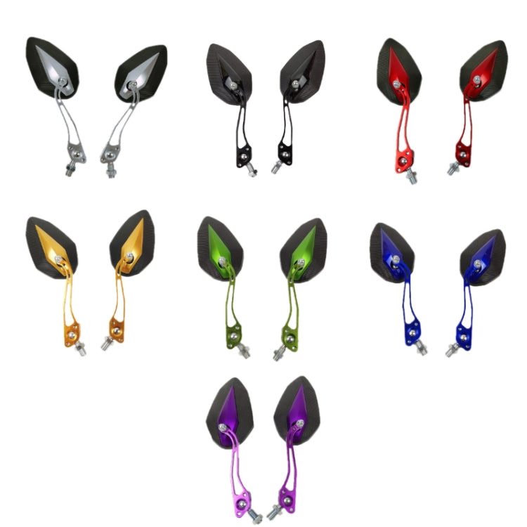 Modifica specchietto retrovisore per moto in lega di alluminio, Silver, Black, Red, Gold, Green, Blue, Purple