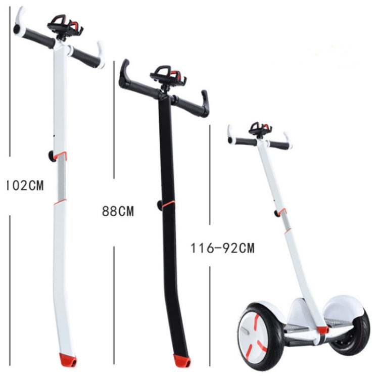 Balance Car Maniglia a leva manuale retrattile ed estesa per Ninebot Mini Pro, White, Black