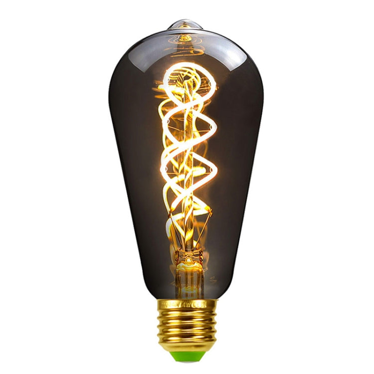 Lampada retrò con lampadina a LED a luce calda grigio fumo galvanica, ST64, G80, G95, G125, A110, T185, T300
